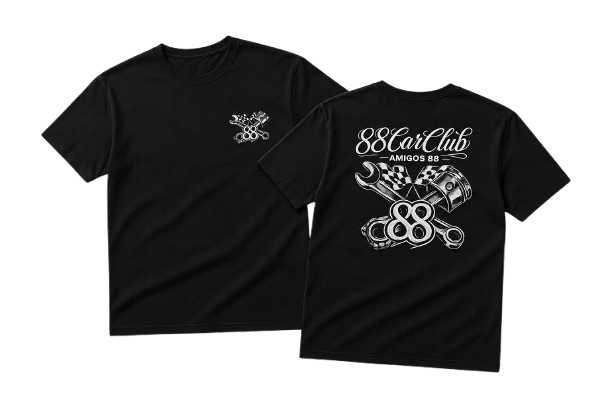 Camiseta preta do 88 Car Club